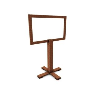 Preventiestand Corona Indoor hout 1000mm walnut